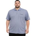 Battal Moda Battalmoda Erkek Büyük Beden Melanj Havacı Polo Yaka Kısa Kollu Cepli Tişört 3xl-4xl-5xl-6xl