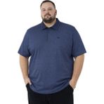 Battal Moda Battalmoda Erkek Büyük Beden Melanj Indigo Polo Yaka Kısa Kollu Pike Tişört 3xl-4xl-5xl-6xl-7xl-8xl - Indigo Melanj