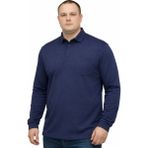 Battal Moda Battalmoda Erkek Büyük Beden Melanj Lacivert Polo Yaka Pike Tişört 3xl-4xl-5xl-6xl-7xl-8xl
