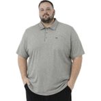 Battal Moda Battalmoda Erkek Büyük Beden Melanj Toprak Polo Yaka Kısa Kollu Pike Tişört 3xl-4xl-5xl-6xl-7xl-8xl