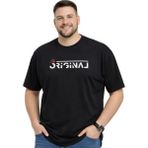 Battal Moda Battalmoda Erkek Büyük Beden Siyah Bisiklet Yaka Kısa Kollu Original Tişört 3xl-4xl-5xl-6xl