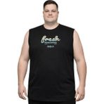 Battal Moda Battalmoda Erkek Büyük Beden Siyah Sıfır Kol Fresh Tişört 3xl-4xl-5xl-6xl