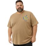 Battal Moda Battalmoda Erkek Büyük Beden Vizon Bisiklet Yaka Kısa Kollu Pragt Tişört 5xl-6xl-7xl-8xl