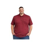 BattalModa Erkek Büyük Beden Bordo Polo Yaka Çizgili Cepli Kısa Kollu Tişört 3XL-4XL-5XL-6XL