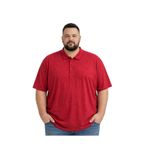 BattalModa Erkek Büyük Beden Kırmızı Polo Yaka Kısa Kollu Leaf Tişört 3XL-4XL-5XL-6XL