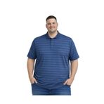 BattalModa Erkek Büyük Beden Lacivert Polo Yaka Çizgili Cepli Kısa Kollu Tişört 3XL-4XL-5XL-6XL