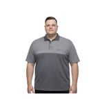BattalModa Erkek Büyük Beden Melanj Füme Polo Yaka Kısa Kollu Punto Tişört 5XL-6XL-7XL-8XL
