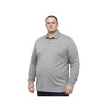 BattalModa Erkek Büyük Beden Melanj Füme Polo Yaka Pike Tişört 3XL-4XL-5XL-6XL-7XL-8XL