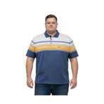 BattalModa Erkek Büyük Beden Melanj Havacı Polo Yaka Kısa Kollu Gradient Tişört 3XL-4XL-5XL-6XL