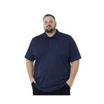 BattalModa Erkek Büyük Beden Melanj Lacivert Polo Yaka Kısa Kollu Pike Tişört 3XL-4XL-5XL-6XL-7XL-8XL