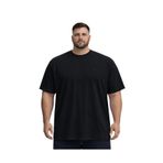 BattalModa Erkek Büyük Beden Siyah Basic Kısa Kollu Tişört 3XL-4XL-5XL-6XL-7XL-8XL