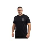 BattalModa Erkek Büyük Beden Siyah Bisiklet Yaka Kısa Kollu Central Tişört 3XL-4XL-5XL-6XL