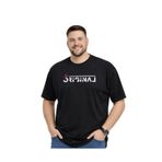 BattalModa Erkek Büyük Beden Siyah Bisiklet Yaka Kısa Kollu Original Tişört 3XL-4XL-5XL-6XL