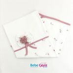 Battaniye... Çiçekli Fiyonklu Penye
