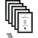 Batu Art Home 5 Adet A4 Çerçeve Korumalı Kırılmaz Pleksi Camlı Belge Diploma Resim Fotoğraf Asılabilir Siyah Renk 21 x 29.7 cm - 21x29,7
