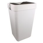 Bauboss 40 lt Hassas Kapak Beyaz Çöp Kovası
