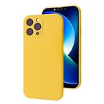 bause iPhone 11 Pro Max uyumlu Kamera Korumalı, Mikrofiber Astarlı, Sıvı Silikon Kılıf (Pastel Sarı)