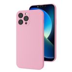 bause iPhone 11 Pro Max uyumlu Kamera Korumalı, Mikrofiber Astarlı, Sıvı Silikon Kılıf (Toz Pembe)