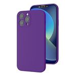 Bause İphone 11 Pro Uyumlu Kamera Korumalı, Mikrofiber Astarlı, Sıvı Silikon Kılıf-mor