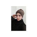 Bav Butik Ayvitrin Kadın Tesettür Çapraz Bone Koyu Vizyon