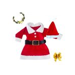 Bav Butik Ayvitrin Noel Yılbaşı Kostümü Elbisesi Unisex Kırmızı