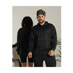 Bav Butik Ayvitrin Sevgili Çift Kombini Unisex Oversize 2 Iplik Sweatshirt Siyah