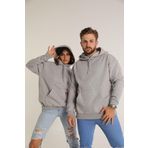 Bav Butik Ayvitrin Sevgili Kombini Çift Ovarsize Kapşonlu Üç Iplik Sweatshirt Gri