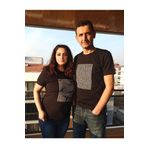 Bav Butik Ayvitrin Sevgili Kombini Çift Unicex T-Shirt Kuş Kabartmalı Desensiyah