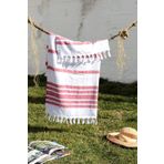 Baveno %100 Pamuklu 50x90 Peşkir Plaj Havlu KIRMIZI