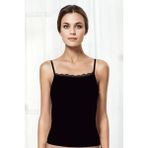 Baveno Bambu Dantelli Bayan 3'lü Atlet - 2XL - Siyah