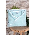 Baveno Home %100 Pamuk Kapüşonlu Bebek & Çocuk Bornozu Seti - Mint - 1 Yaş
