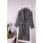 Baveno Microcotton Bayan Şalyaka Bornoz GRİ