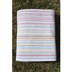 Baveno Outlet%100 Pamuk Çizgili 150x150 Plaj Havlusu MAVİ