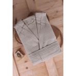 Baveno Pamuklu Kapşonlu Pike Bornoz - XL - Mavi