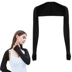 Bavooty UV korumalı Bolero, kol manşeti, soğutma şalı, kol manşeti, parmak delikleri güneş kremi, soğutucu, Shrug kol manşeti, soğutma şalı, kol manşetleri eldivenli, kollu, kadın kol manşeti, siyah,