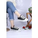 Bay Armedon Converse,Art'Star Yüksek Topuklu Içi Kürklü Kısa Siyah Cilt Konvers,Sneaker Unisex Spor Ayakkabı 40