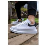 Bay Armedon Unisex Beyaz Siyah Sneaker Günlük Kalın Taban Spor Yürüyüş Ayakkabı 41