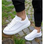 Bay Armedon Unisex Beyaz Sneaker Günlük Kalın Taban Spor Yürüyüş Ayakkabı 38