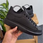 Bay Armedon Unisex Siyah Sneaker Günlük Kalın Taban Spor Yürüyüş Ayakkabı 40