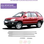 Bay Art Decor Kia Sportage Krom Cam Çıtası 6 Parça 2005-2009 Arası Paslanmaz Çelik