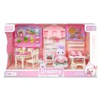 Bay Dreamy Mini Tavşan Büyük Mutfak Oyun Seti - Aksesuarlı Tavşan Evi