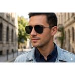 Bay Emir PO-253 Damla Polarize UV400 Metal Seri Erkek Güneş Gözlüğü 58*18*140 - Siyah