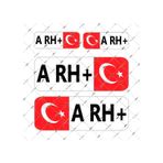 Bay Etiket Bt03 Reflektif A Rh Pozitif (+) Kan Grubu Sticker Seti