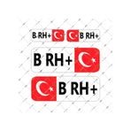 Bay Etiket Bt05 Reflektif B Rh Pozitif (+) Kan Grubu Sticker Seti