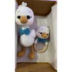 Bay Ördek Ve Çıngırak Takımı Amigurumi Organik Oyuncak Hediye Seti