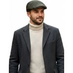 Bay Şapkacı Erkek Haki Kapitone Desenli Kasket Şapka - Kışlık Flat Cap8176
