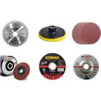 Bay-Tec 5li Taşlama Disk Seti Elmas, Sunta, Ahşap, Metal, Zımpara - Renkli