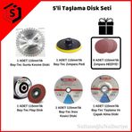 Bay-Tec 5Li Taşlama Disk Seti Elmas, Sunta, Ahşap, Metal, Zımpara