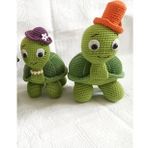 Bay ve Bayan Şapkalı Şirin Tospikler Amigurumi Organik Oyuncak