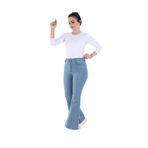 Bayan İspanyol Paça Kot Pantolon Açık Mavi (Açık mavi / 50)